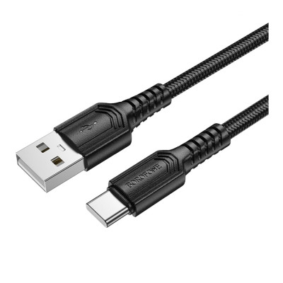 Кабель синхронизации Borofone BX116 Fast charging 3A USB to Type C 1 м Black (37163_3610593) Кабель синхронизации Borofone BX116 Fast charging 3A USB to Type C 1 м Black (37163_3610593)