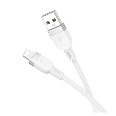 Кабель синхронізації Hoco X109 Silicone 2.4A USB to Lightning 1m White (35923_3605827)