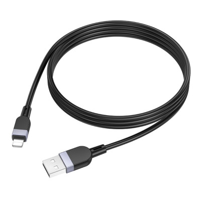 Кабель синхронізації Hoco X109 Silicone 2.4A USB to Lightning 1m Black (35923_3605828)