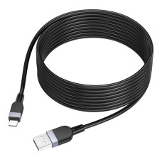 Кабель синхронізації Hoco X109 Silicone 2.4A USB to Lightning 3m Black (35925_3605830)