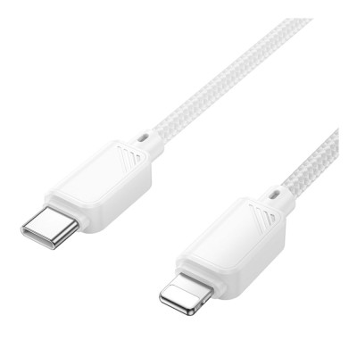 Кабель синхронізації Hoco X113 Nylon braided PD27W/3A Type-C to Lightning 1m White (36774_3609169) Кабель синхронізації Hoco X113 Nylon braided PD27W/3A Type-C to Lightning 1m White (36774_3609169)