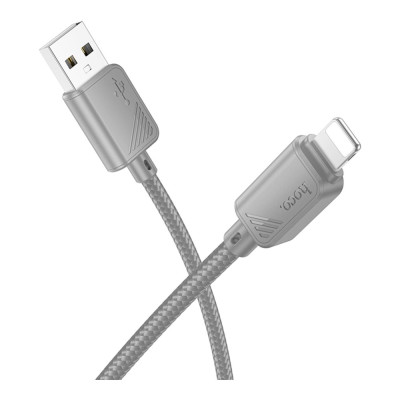 Кабель синхронізації Hoco X113 Nylon braided 2.4A USB-A to Lightning 1m Grey (36776_3609176) Кабель синхронізації Hoco X113 Nylon braided 2.4A USB-A to Lightning 1m Grey (36776_3609176)