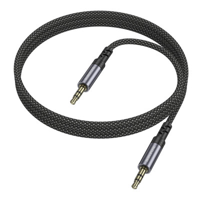 Аудіо кабель Borofone BL24 Graceful AUX 3.5мм male-AUX 3.5мм male 1 м Metal Grey (36879_3609465)