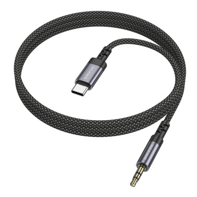 Аудіо кабель Borofone BL24 Type-C – AUX 3.5мм 1 м Metal Grey (36881_3609467)
