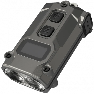 Фонарь брелок Nitecore TINI 3 2xNiteLab UHE LED 600 лм USB-C 5 режимов 47,2х25,4 мм Серый (2603816091)