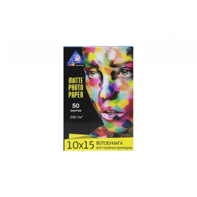 Матовий фотопапір INKSYSTEM Matte Photo Paper 230g 10x15 см 50 шт