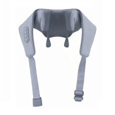 Массажер ударный для шеи и плеч No Brand Neck massager с ИК-подогревом электрический на аккумуляторе Серый (2104618544)