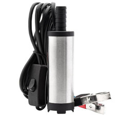 Насос электрический погружной для перекачки топлива дизеля No Brand помпа 12 V 14.7x3.8 см Серо-черный (2104618545)