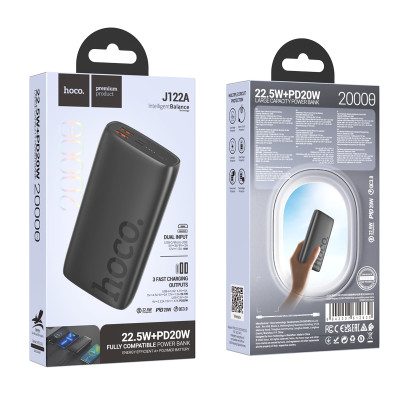 УМБ Power Bank Hoco J122A Respect 22.5W/PD20W 20000 mAh LED Black (33040_2955453) УМБ Power Bank Hoco J122A Respect 22.5W/PD20W 20000 mAh LED Black (33040_2955453)