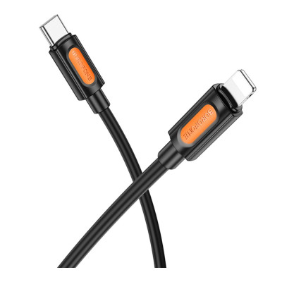 Кабель синхронізації Borofone BX114 Silicone Type-C to Lightning PD27W/3A 1 м Black (35939_3605847) Кабель синхронізації Borofone BX114 Silicone Type-C to Lightning PD27W/3A 1 м Black (35939_3605847)