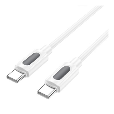 Кабель синхронізації Borofone BX114 Silicone Type-C to Type-C 60W/3A 1 м White (35940_3605849) Кабель синхронізації Borofone BX114 Silicone Type-C to Type-C 60W/3A 1 м White (35940_3605849)