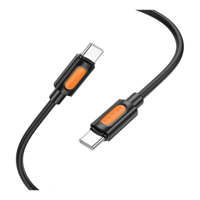 Кабель синхронізації Borofone BX114 Silicone Type-C to Type-C 60W/3A 1 м Black (35940_3605850) Кабель синхронізації Borofone BX114 Silicone Type-C to Type-C 60W/3A 1 м Black (35940_3605850)
