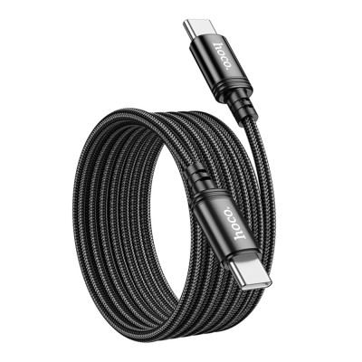 Кабель синхронізації Hoco X89 fast charging 60W/3A Type-C to Type-C 2m Black (36892_3609478)