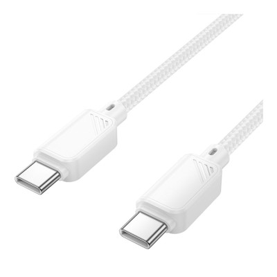 Кабель синхронізації Hoco X113 Nylon braided Type-C to Type-C 60W/3A 1 м White (36775_3609172) Кабель синхронізації Hoco X113 Nylon braided Type-C to Type-C 60W/3A 1 м White (36775_3609172)