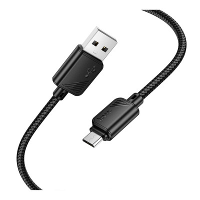 Кабель синхронізації Hoco X113 Nylon braided USB to МicroUSB 2.4A/1 м Black (36778_3609183) Кабель синхронізації Hoco X113 Nylon braided USB to МicroUSB 2.4A/1 м Black (36778_3609183)