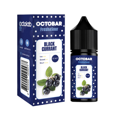 Набор компонентов для самозамеса солевой жидкости Octobar Fresh & Sour Black Currant Черная Смородина 0-65 мг 30 мл (17881)