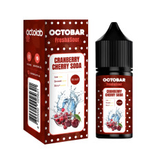 Набір компонентів для самозамісу сольової рідини Octobar Fresh & Sour Cranberry Cherry Soda Журавлина Вишня 0-65 мг 30 мл (17883)