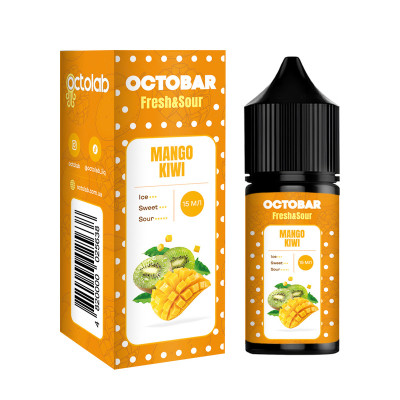Набор компонентов для самозамеса солевой жидкости Octobar Fresh & Sour Mango Kiwi Манго Киви 0-65 мг 30 мл (17887)
