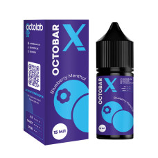 Набір компонентів для самозамісу сольової рідини Octobar X Blueberry Menthol Голубика Ментол 0-65 мг 30 мл (17892)