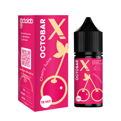 Набор компонентов для самозамеса солевой жидкости Octobar X Cherry Juice Вишневый Сок 0-65 мг 30 мл (17894)