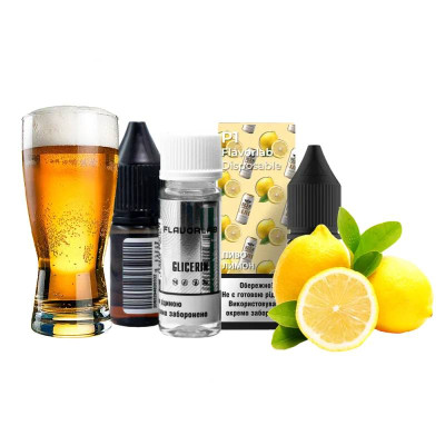 Набор компонентов для самозамеса солевой жидкости FlavorLab P1 Beer Lemon Пиво лимон 0-50 мг 10 мл (17916) Набор компонентов для самозамеса солевой жидкости FlavorLab P1 Beer Lemon Пиво лимон 0-50 мг 10 мл (17916)