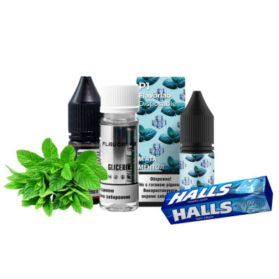 Набір компонентів для самозамісу сольової рідини FlavorLab P1 Mint Menthol М'ята Ментол 0-50 мг 10 мл (17919) Набір компонентів для самозамісу сольової рідини FlavorLab P1 Mint Menthol М'ята Ментол 0-50 мг 10 мл (17919)