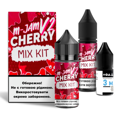 Набор компонентов для самозамеса солевой жидкости FlavorLab M-Jam V2 Cherry Вишня 0-65 мг 30 мл (17944)