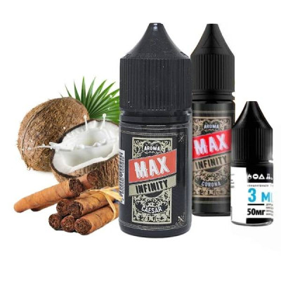 Набір компонентів для самозамісу сольової рідини FlavorLab Infinity Max Caesar Тютюн з кокосом 0-50 мг 30 мл (17922) Набір компонентів для самозамісу сольової рідини FlavorLab Infinity Max Caesar Тютюн з кокосом 0-50 мг 30 мл (17922)