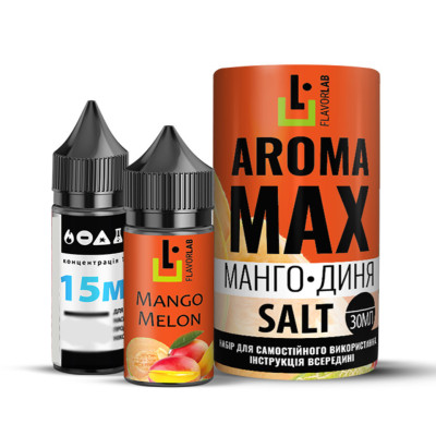 Набор компонентов для самозамеса солевой жидкости FlavorLab Aroma Max Манго Дыня 0-65 мг 30 мл (17932)
