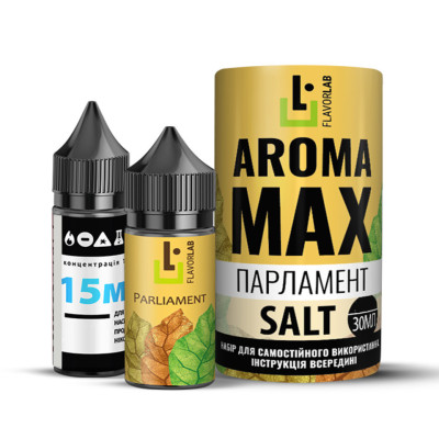 Набор компонентов для самозамеса солевой жидкости FlavorLab Aroma Max Парламент 0-65 мг 30 мл (17940)