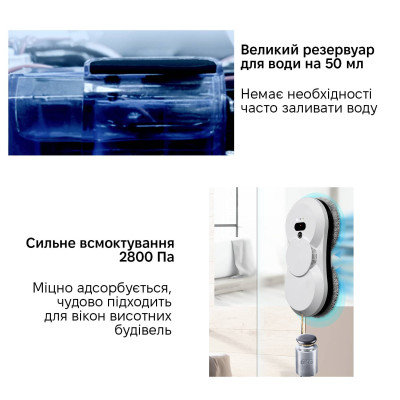 Робот для мойки окон Inspire RN2-18 2 распылителя White Робот для мойки окон Inspire RN2-18 2 распылителя White