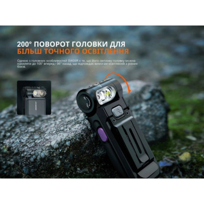 Ліхтар ручний Fenix SW05R-UV LED 81.2х35х18 мм Чорний (1047-SW05R-UVL) Ліхтар ручний Fenix SW05R-UV LED 81.2х35х18 мм Чорний (1047-SW05R-UVL)