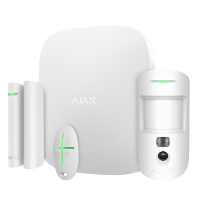 Комплект бездротової сигналізації Ajax StarterKit Cam HDR White (302433)