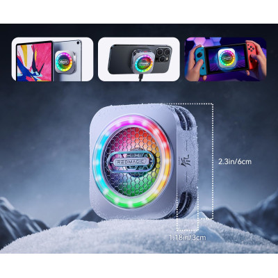 Радіатор-вентилятор для смартфона Nubia RedMagic Magnetic Cooler 6 Pro Сріблястий Радіатор-вентилятор для смартфона Nubia RedMagic Magnetic Cooler 6 Pro Сріблястий