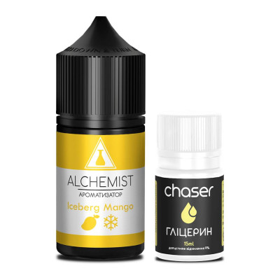 Набір компонентів для самозамісу сольової рідини Chaser Alchemist Iceberg Mango Манго Холодок 0-50 мг 30 мл (18090-hbr)