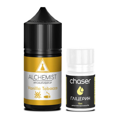 Набор компонентов для самозамеса солевой жидкости Chaser Alchemist Vanilla Tobacco Табак Ваниль 0-50 мг 30 мл (18096-hbr)