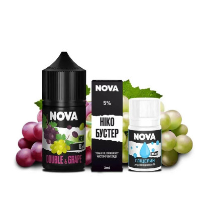 Набор компонентов для самозамеса солевой жидкости Nova Double Grape Виноград 0-50 мг 30 мл (18078-hbr) Набор компонентов для самозамеса солевой жидкости Nova Double Grape Виноград 0-50 мг 30 мл (18078-hbr)