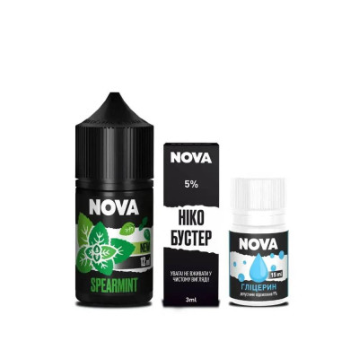 Набор компонентов для самозамеса солевой жидкости Nova 30 мл Spearmint 0-50 мг (18081-hbr)