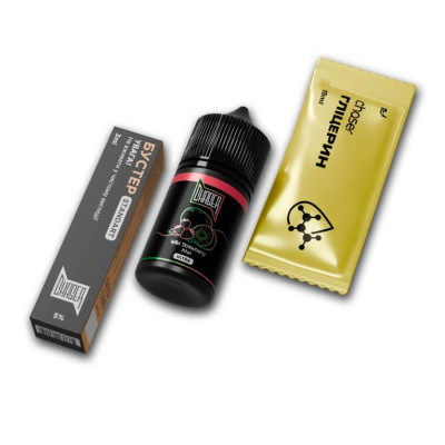 Набор компонентов для самозамеса солевой жидкости Chaser Black Ultra Kiwi Wild Strawberry Земляника Киви 0-50 мг 30 мл (18032-hbr)