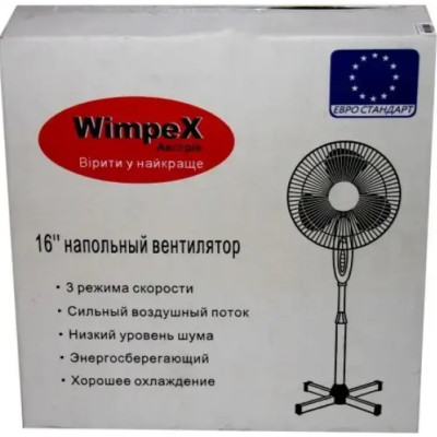 Напольный вентилятор WimpeX Wx-1603 R Бело-синий (2104618592) Напольный вентилятор WimpeX Wx-1603 R Бело-синий (2104618592)