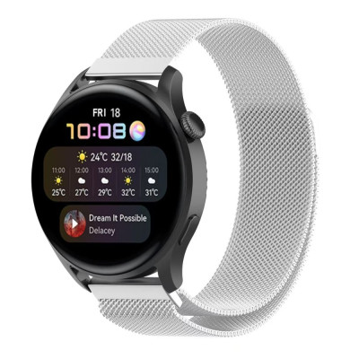 Ремешок Universal Milanese loop 20 mm Samsung/Amazfit/Huawei Silver (32371_3342038)
