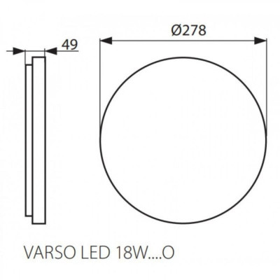 Потолочный светильник Kanlux Varso 4.9 см Белый (Kan26441) Потолочный светильник Kanlux Varso 4.9 см Белый (Kan26441)