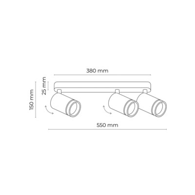 Спот TK Lighting Jet 55x5.5x15 см Білий (TK6915) Спот TK Lighting Jet 55x5.5x15 см Білий (TK6915)