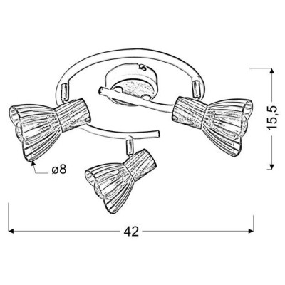 Спот Candellux Chile 42x15.5 см Белый (98-61652) Спот Candellux Chile 42x15.5 см Белый (98-61652)