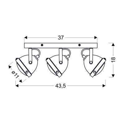 Спот Candellux Frodo 43.5x18 см Коричневий (93-71088) Спот Candellux Frodo 43.5x18 см Коричневий (93-71088)
