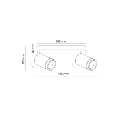 Спот TK Lighting Jet 43.5x5.5x15 см Чорний (TK6912) Спот TK Lighting Jet 43.5x5.5x15 см Чорний (TK6912)