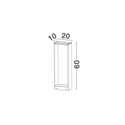 Уличный светильник Nova Luce Twin 20x10x60 см Серый (Nova713121) Уличный светильник Nova Luce Twin 20x10x60 см Серый (Nova713121)