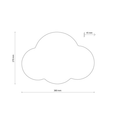 Настенный светильник TK Lighting Cloud 38x27 см Серый (TK4965) Настенный светильник TK Lighting Cloud 38x27 см Серый (TK4965)