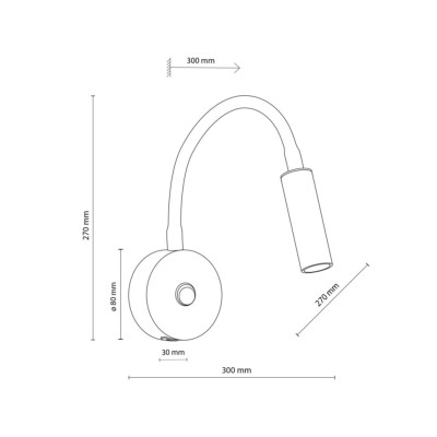 Бра TK Lighting Lagos 27x30 см Чорний (TK10200) Бра TK Lighting Lagos 27x30 см Чорний (TK10200)