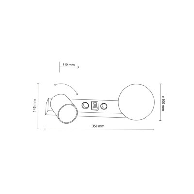 Настенный светильник TK Lighting Vox 35x14.5 см Черный (TK10152) Настенный светильник TK Lighting Vox 35x14.5 см Черный (TK10152)